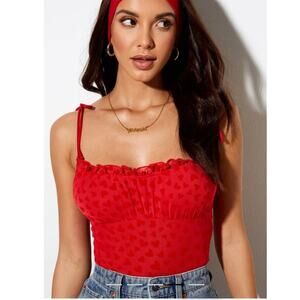 Motel Rocks Kalos Cami Red Size XXL New